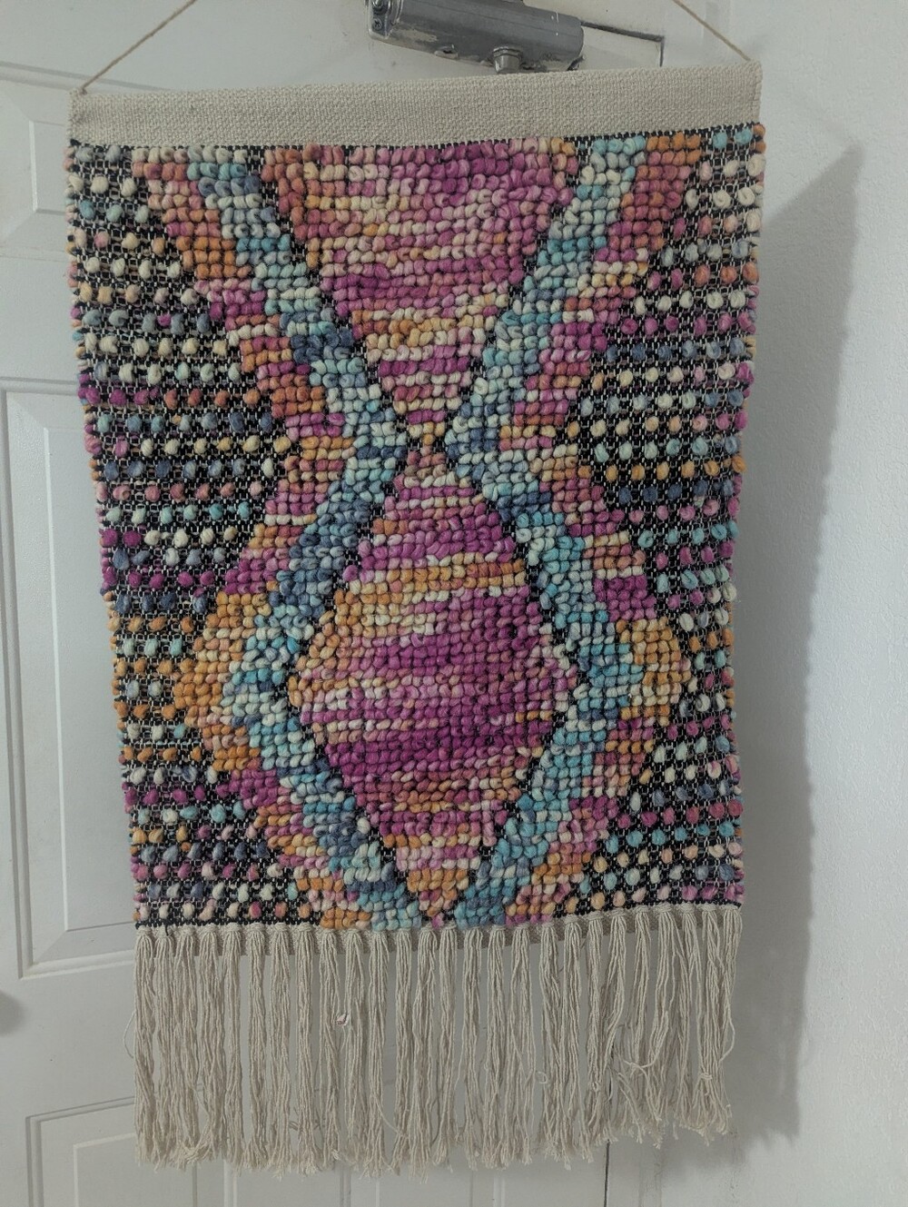 Handwoven Multicolor Geometric Wall Hanging